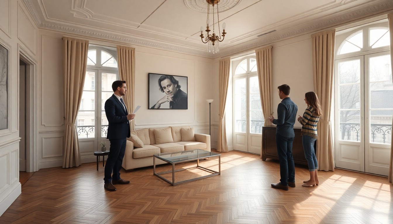 Visite d'un appartement haussmannien à Paris avec un chasseur d'appartement
