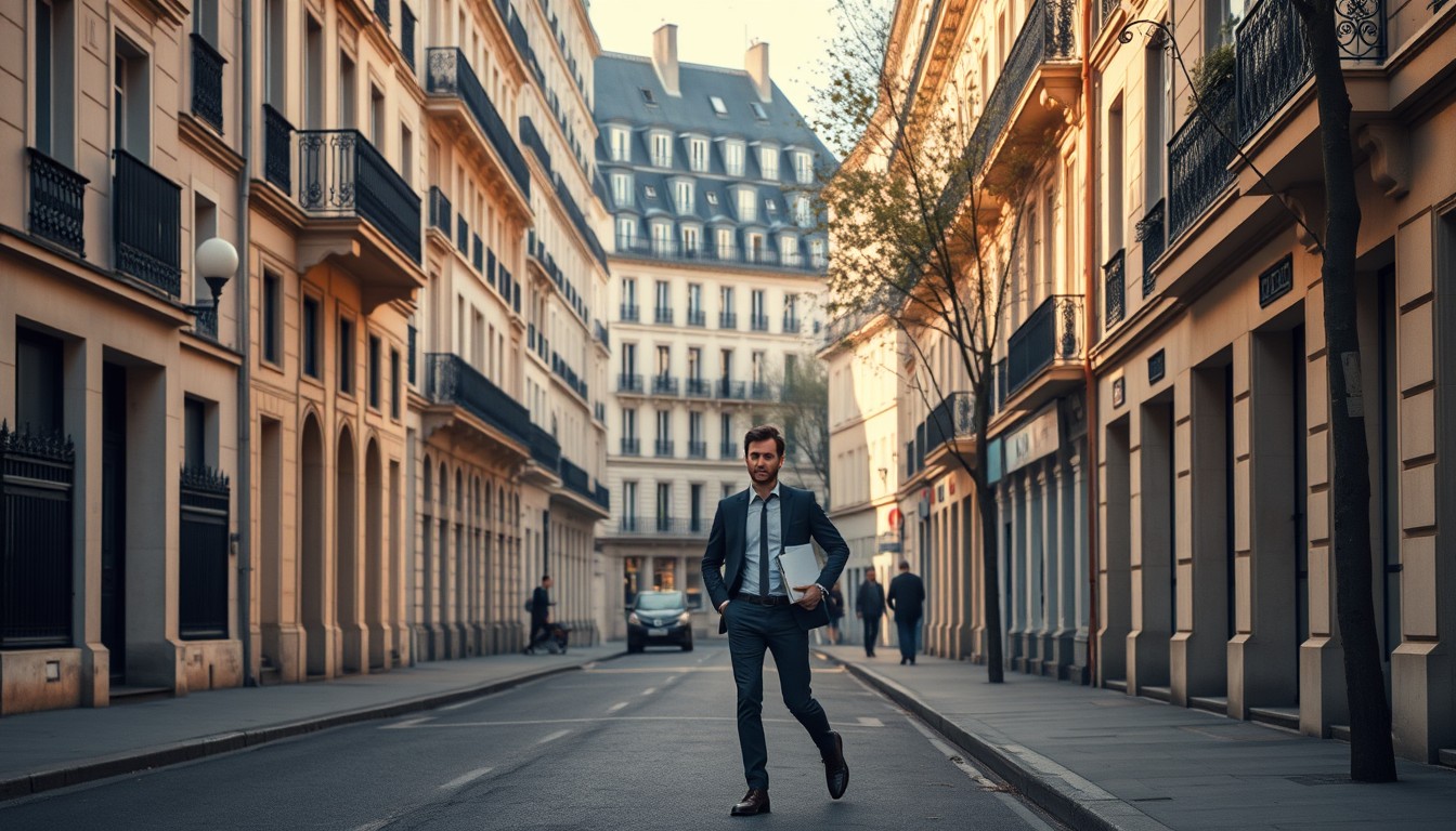 Rue résidentielle parisienne, recherche de logement dans l'immobilier tendu